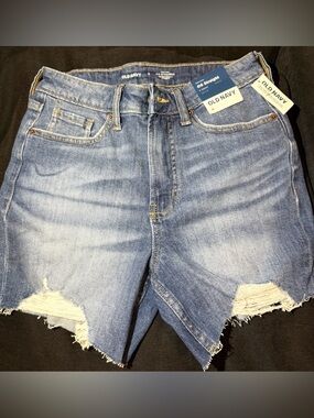 Old Navy Light Blue Denim High-Rise OG Straight Shorts NWT